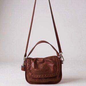 Liebeskind L.K. Berlin Leather CrossBody Shoulder Hobo Bag Removable Strap Zip